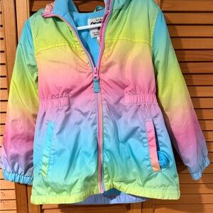 OshKosh B'gosh Rainbow Ombre Kids fleece lined coat